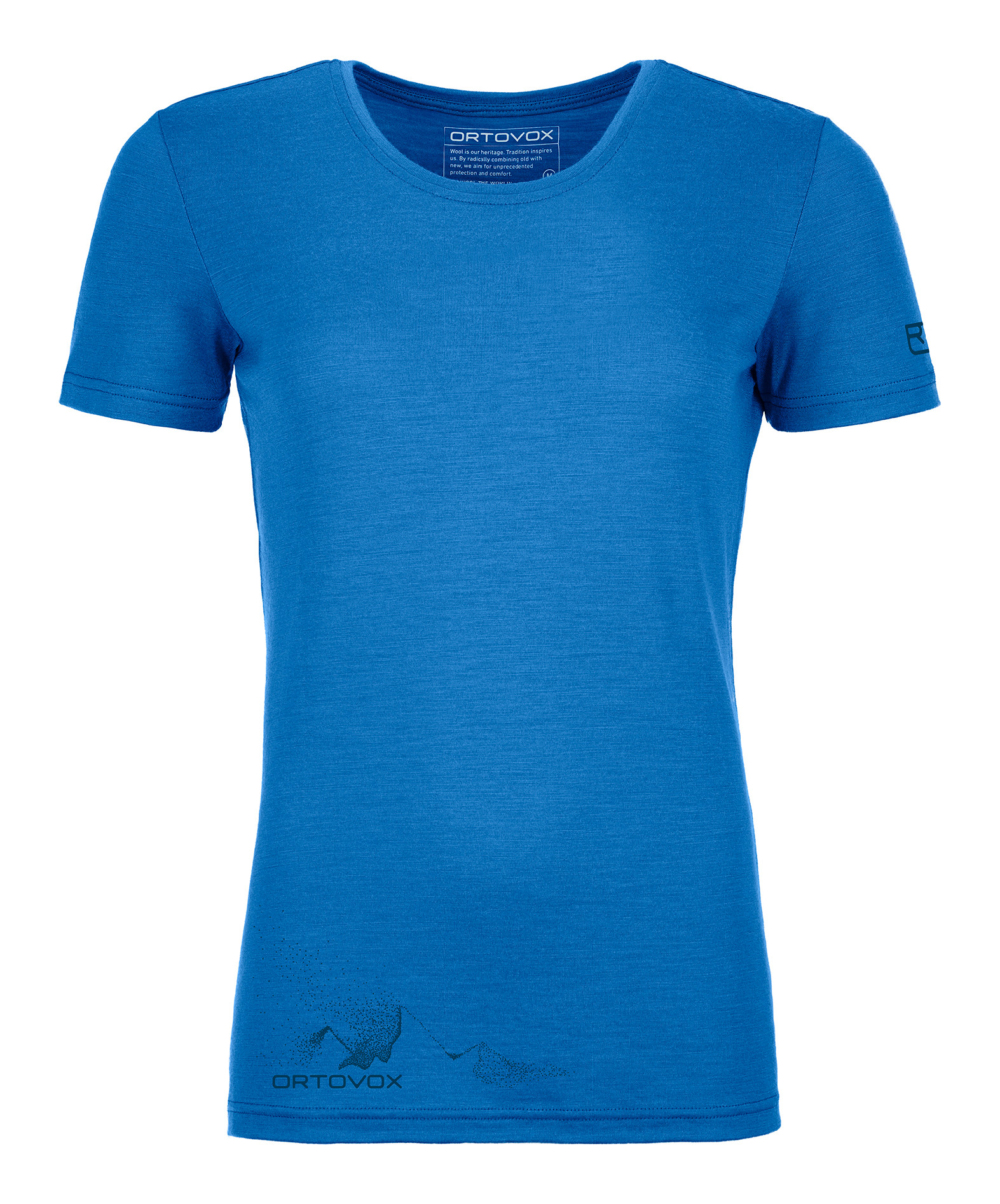 Ortovox dámské tričko 185 Merino Logo Spray T-shirt W Barva: sky blue, Velikost: M