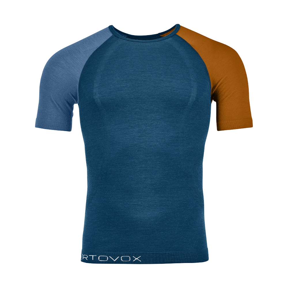 Ortovox pánské merino triko 120 Competition Light Short Sleeve M Barva: petrol blue, Velikost: XXL