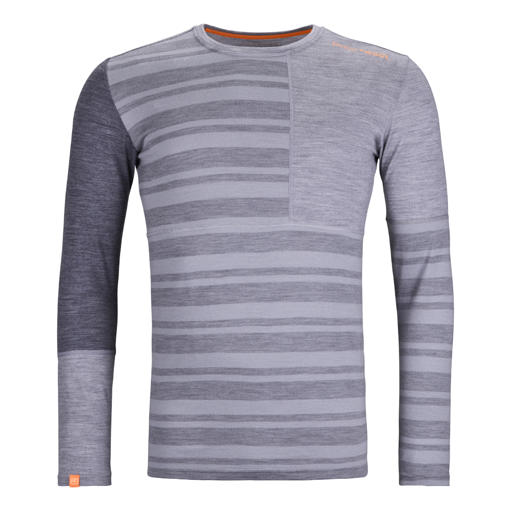 Ortovox pánské merino triko 185 Rock'N'Wool Long Sleeve M Barva: grey blend, Velikost: M