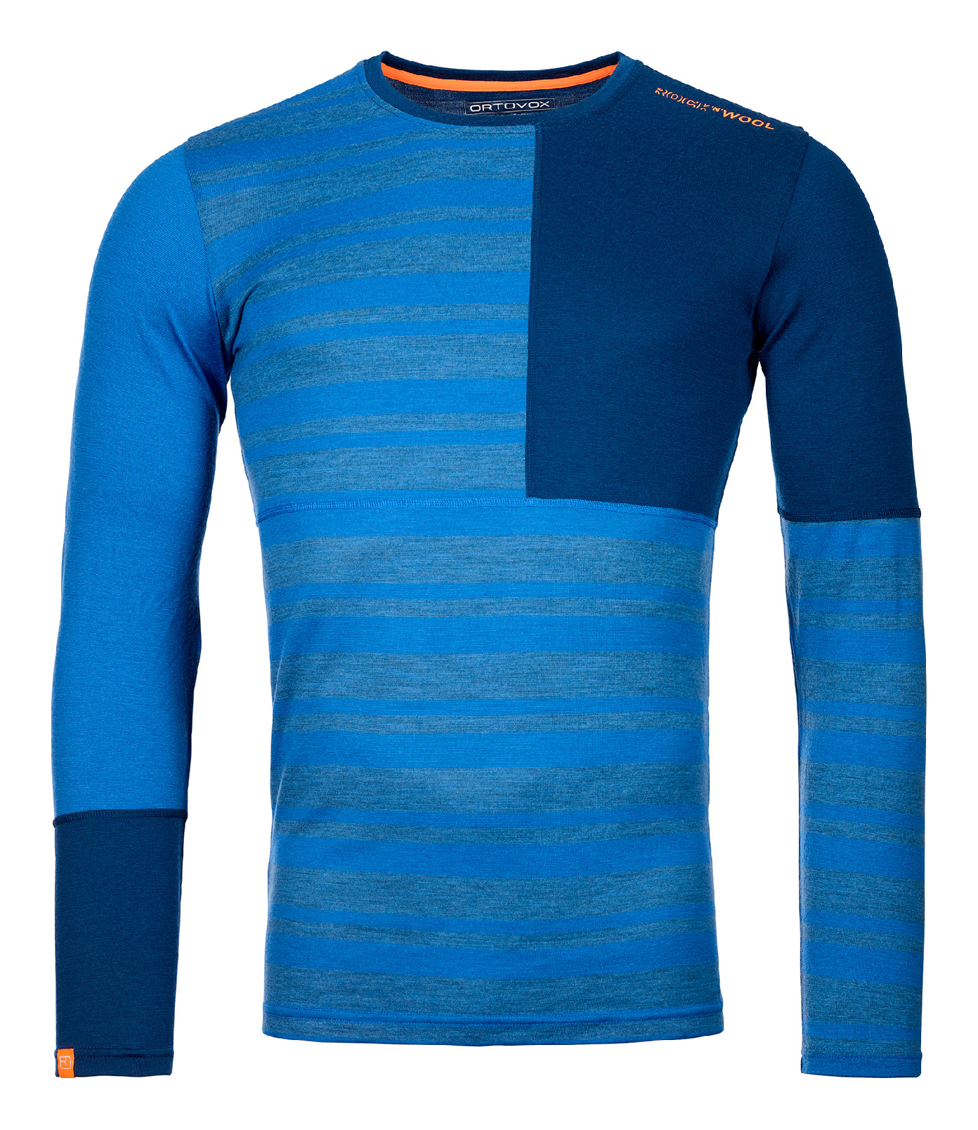 Ortovox pánské merino triko 185 Rock'N'Wool Long Sleeve M Barva: just blue, Velikost: M