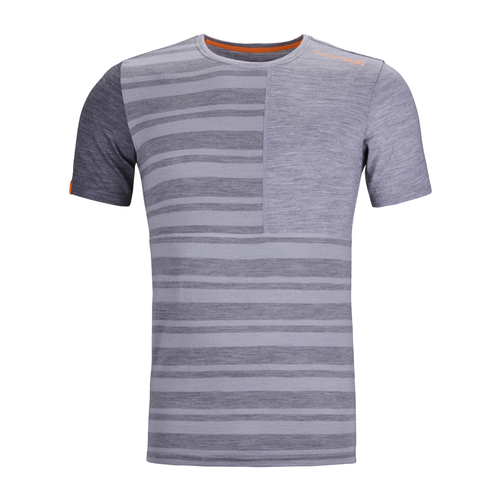 Ortovox pánské merino triko 185 Rock'N'Wool Short Sleeve M Barva: grey blend, Velikost: M