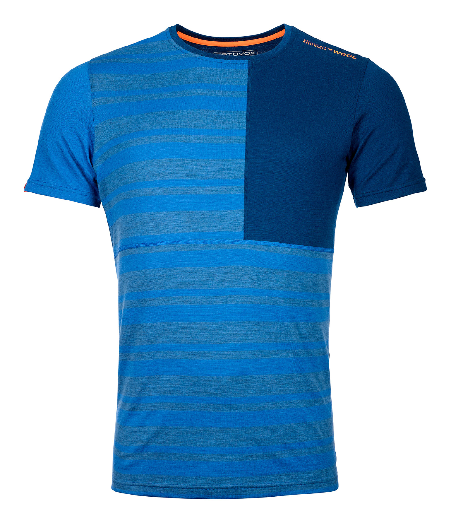 Ortovox pánské merino triko 185 Rock'N'Wool Short Sleeve M Barva: just blue, Velikost: S