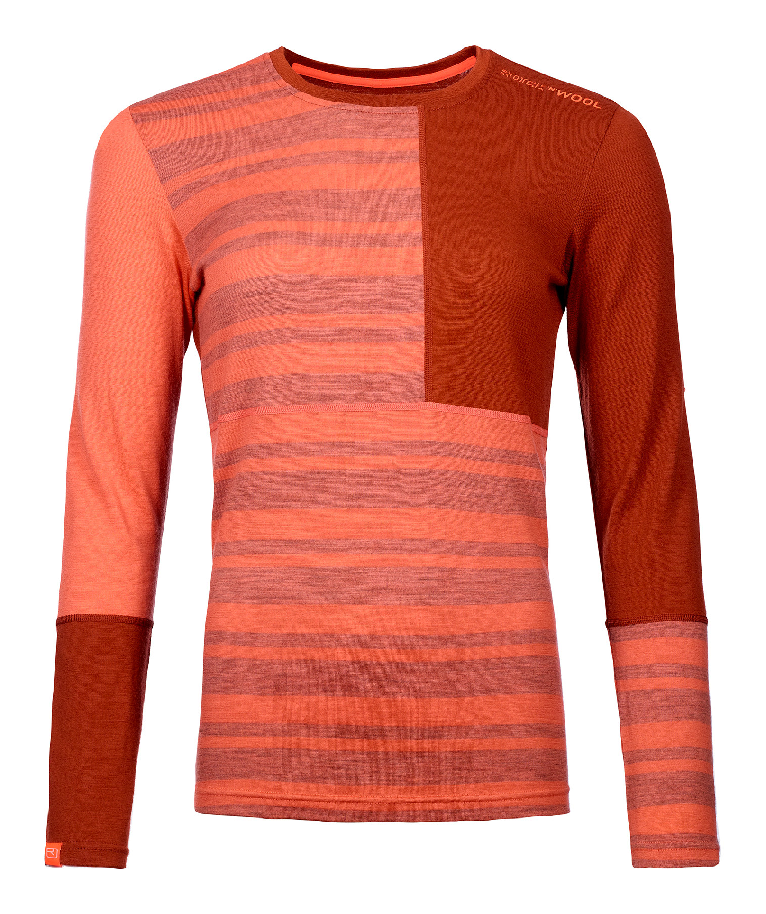 Ortovox dámské merino triko 185 Rock'N'Wool Long Sleeve W Barva: coral, Velikost: XS