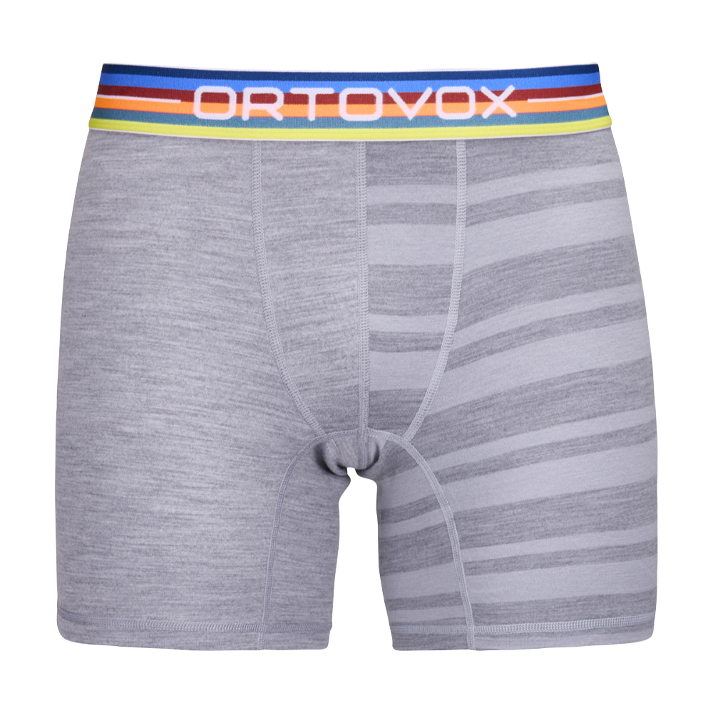 Ortovox pánské merino boxerky 185 Rock'N'Wool Boxer M Barva: grey blend, Velikost: S