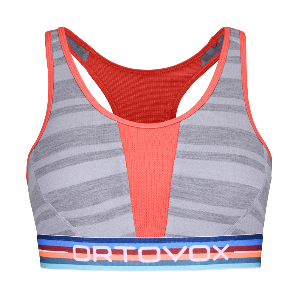Ortovox dámská merino podprsenka 185 Rock'N'Wool Sport Top W Barva: grey blend, Velikost: L