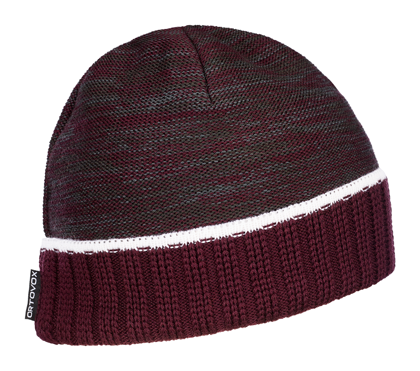 Ortovox čepice Half Rib Beanie Barva: dark wine, Velikost: unisex