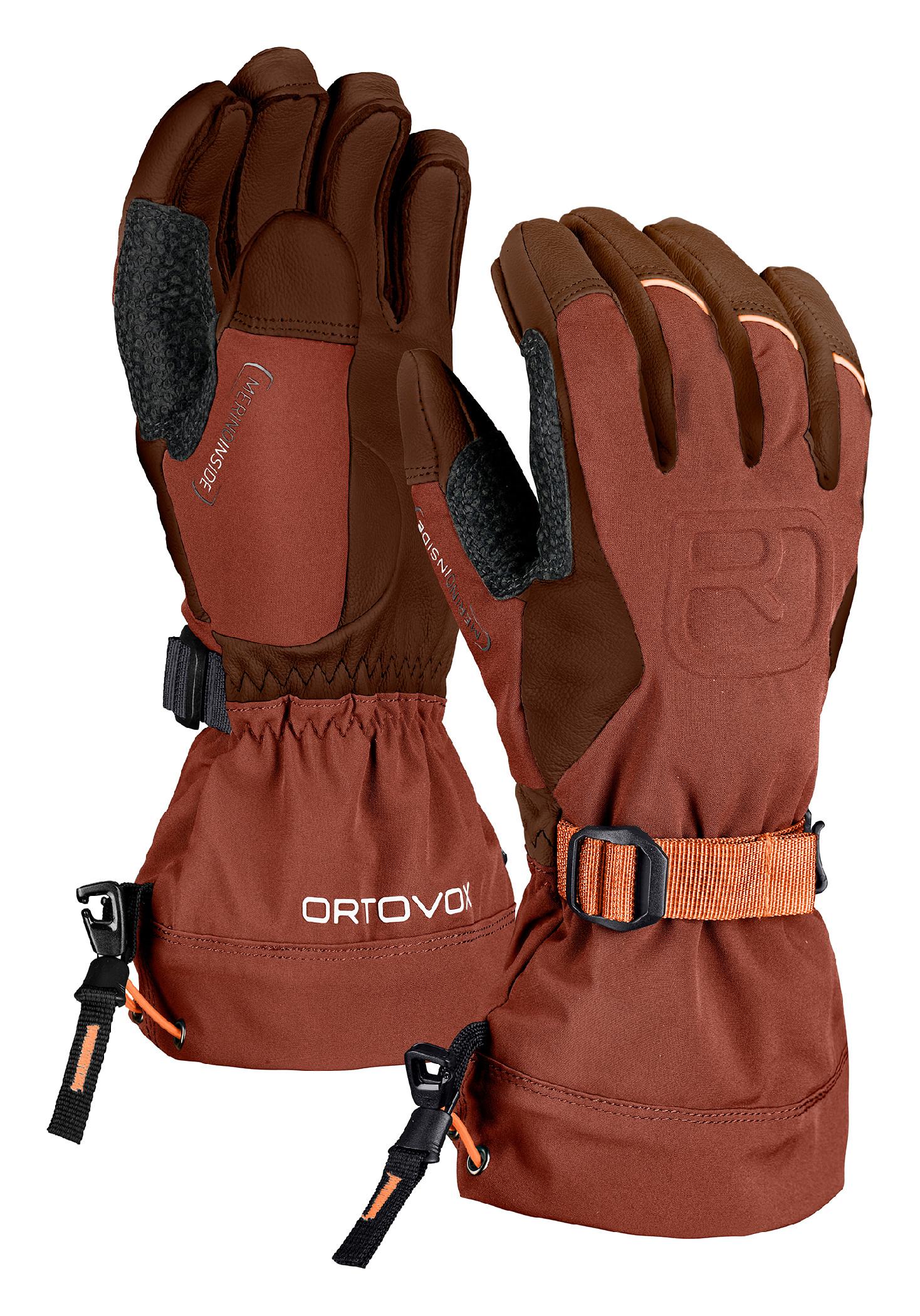 Ortovox pánské rukavice Merino Freeride Glove M Barva: clay orange, Velikost: XS