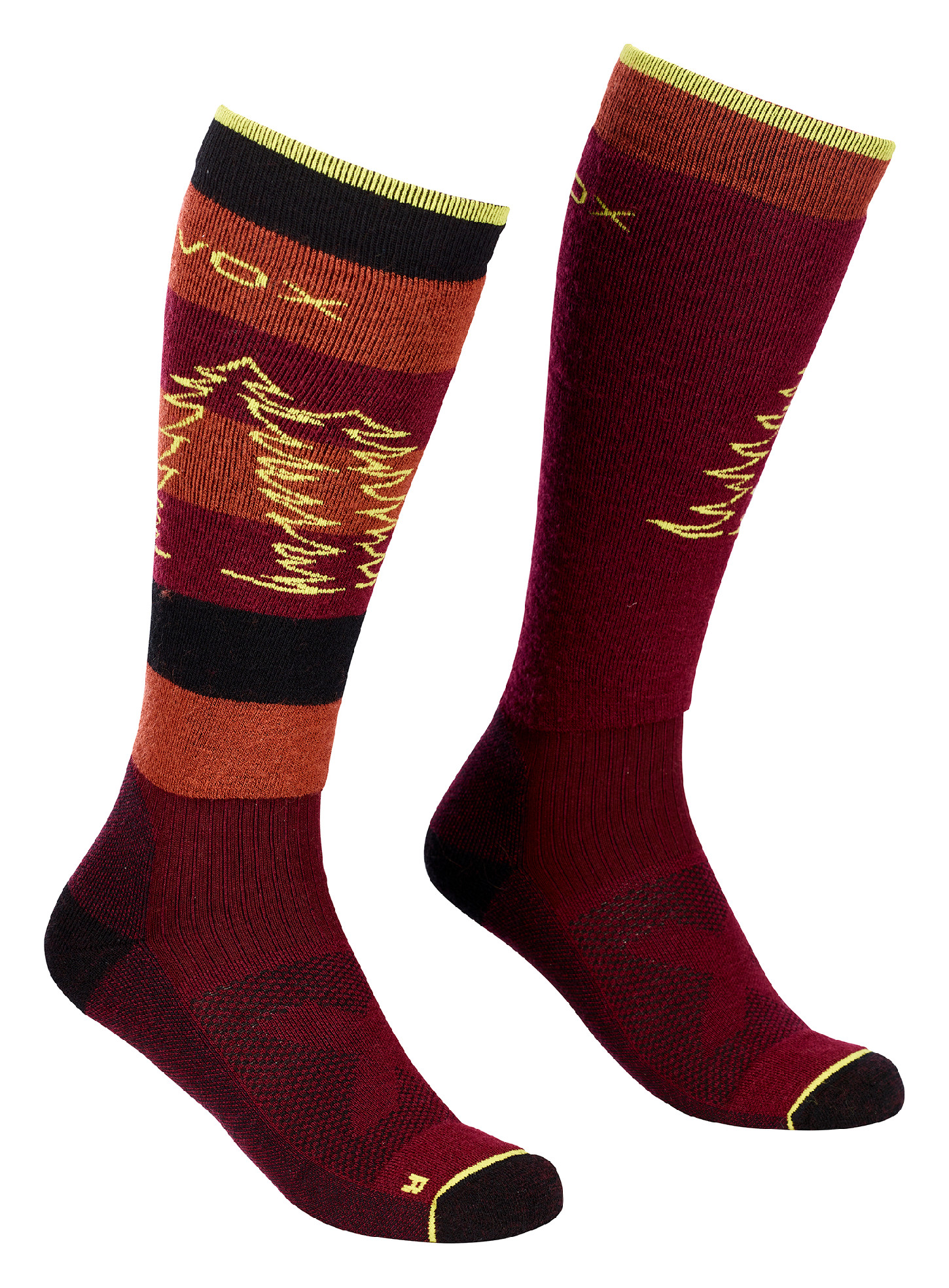 Ortovox dámské ponožky Free Ride Long Socks W Barva: dark wine, Velikost: 42-44