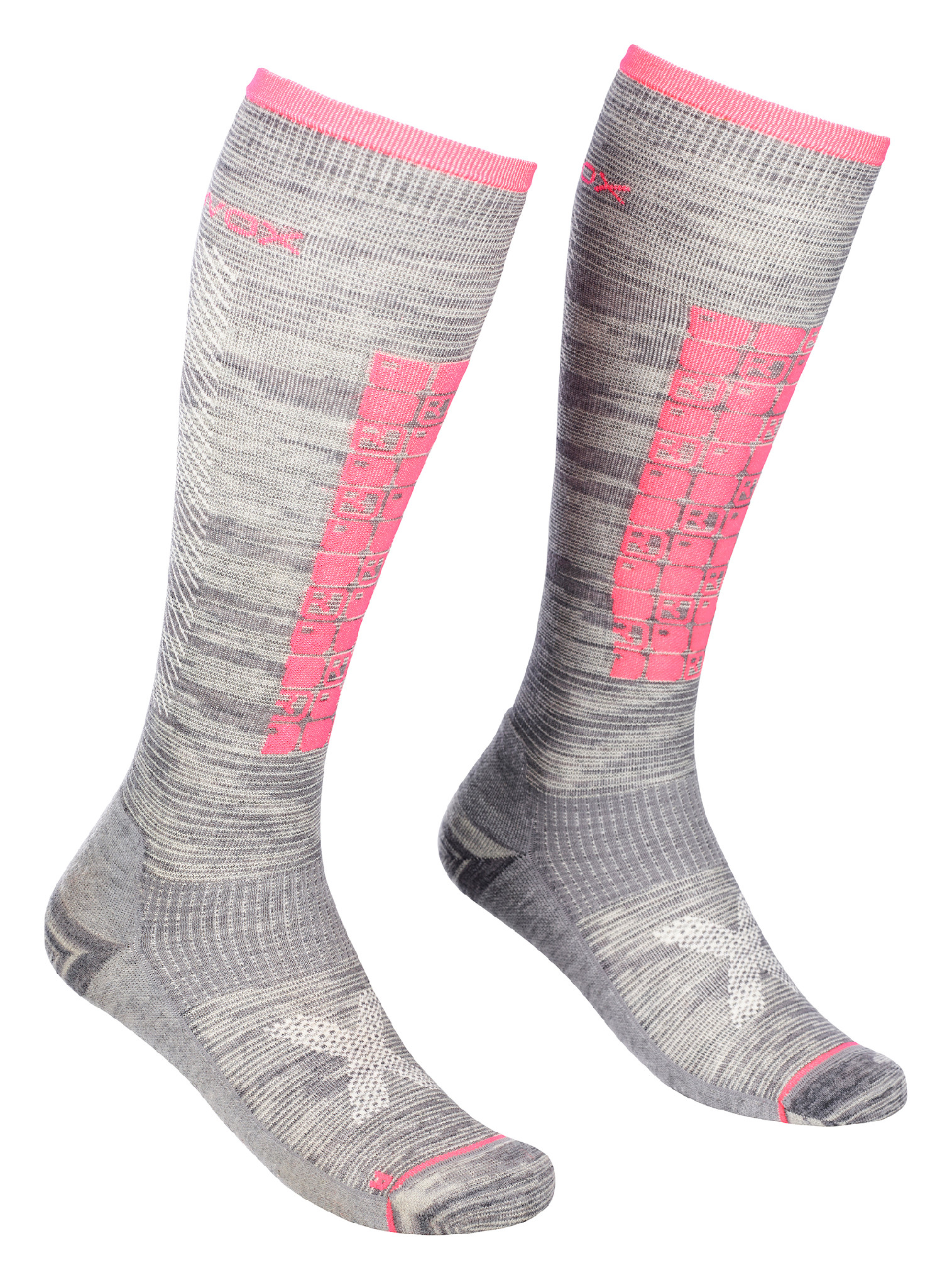 Ortovox dámské ponožky Ski Compression Long Socks W Barva: grey blend, Velikost: 42-44