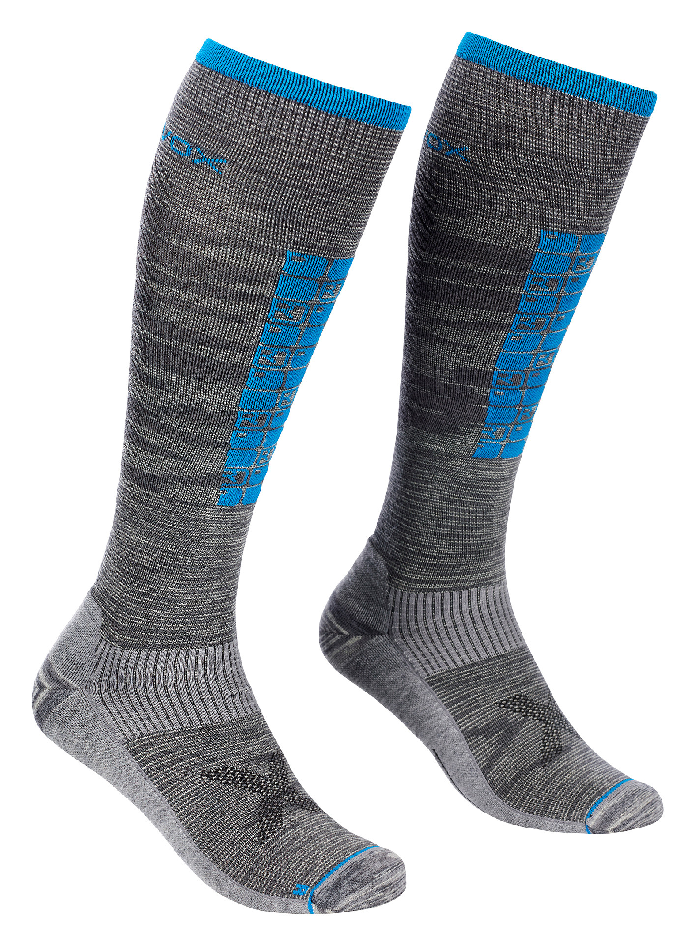 Ortovox pánské ponožky Ski Compression Long Socks M Barva: grey blend, Velikost: 39-41
