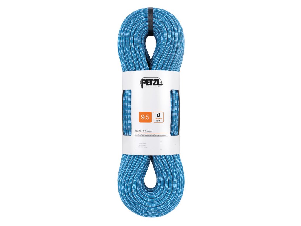 Petzl Dynamické lano Arial 9,5 mm 80m Barva: Modrá, Velikost: 80 m