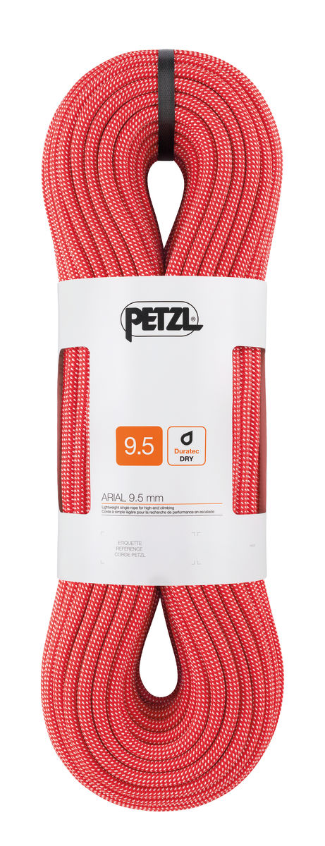 Petzl Dynamické lano Arial 9,5 mm 80m Barva: červená, Velikost: 80 m