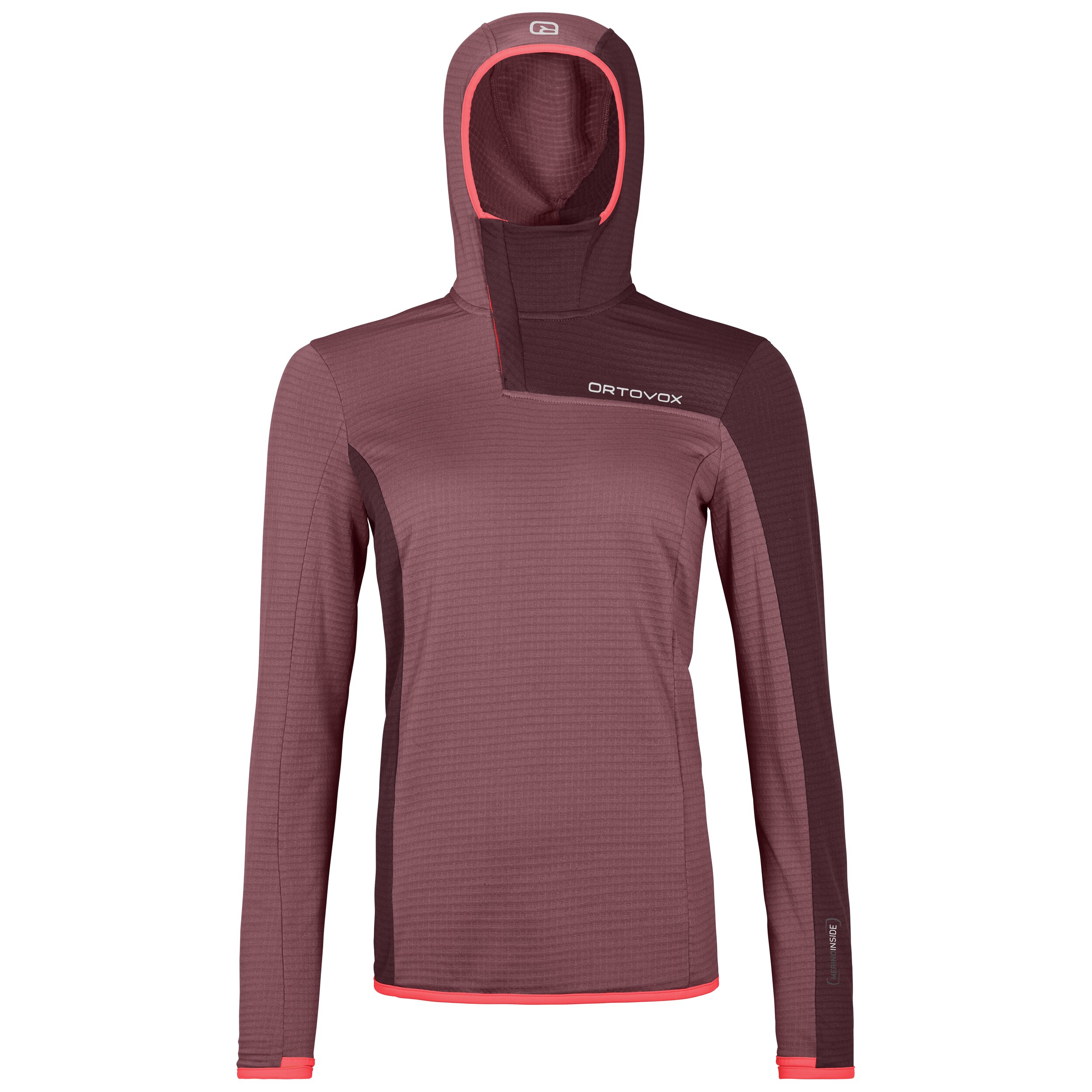 Ortovox dámská mikina Fleece Light Grid SN Hoody W Barva: mountain rose, Velikost: XS