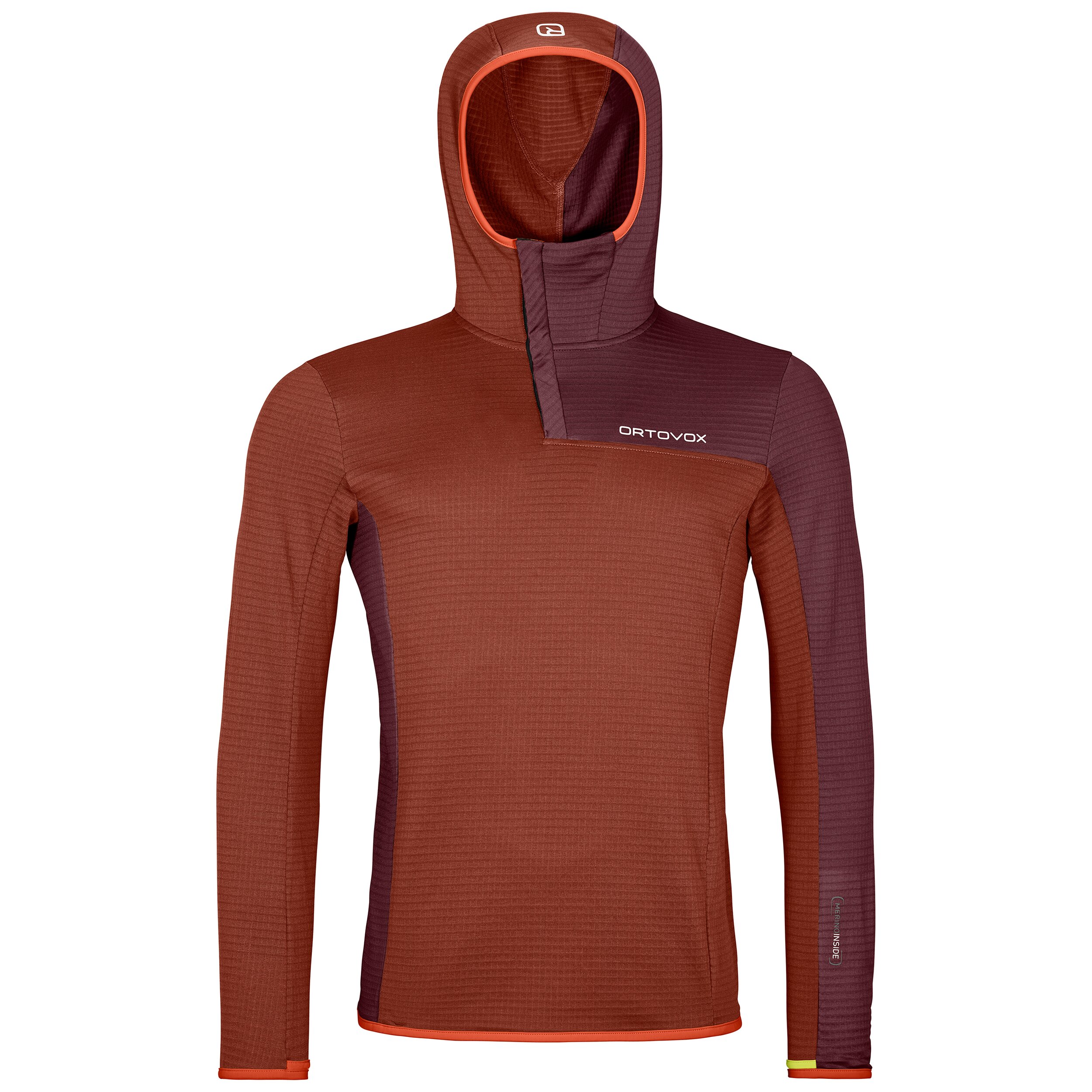 Ortovox pánská mikina Fleece Light Grid SN Hoody M Barva: clay orange, Velikost: L