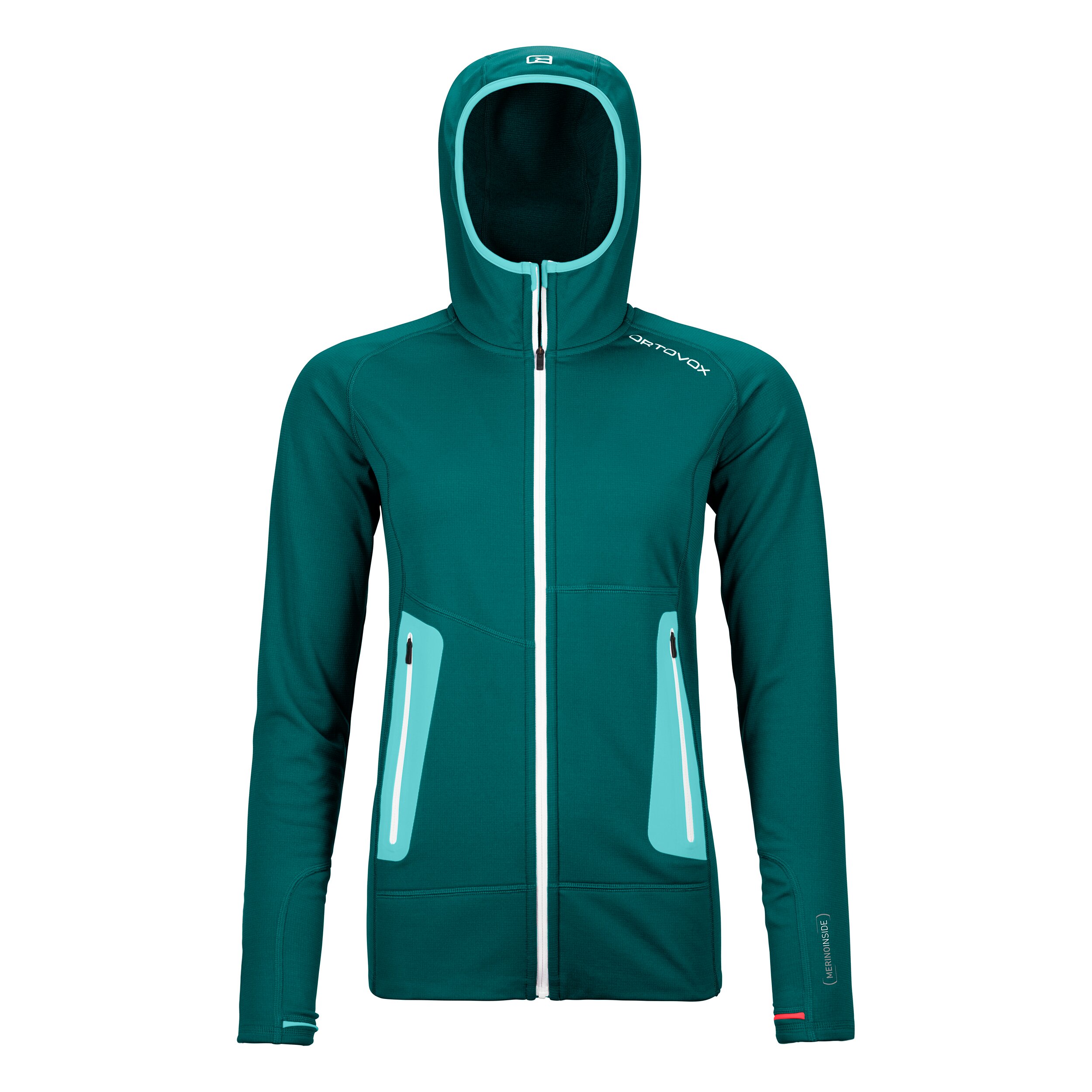 Ortovox dámská merino mikina Fleece Light Hoody W Barva: pacific green, Velikost: S