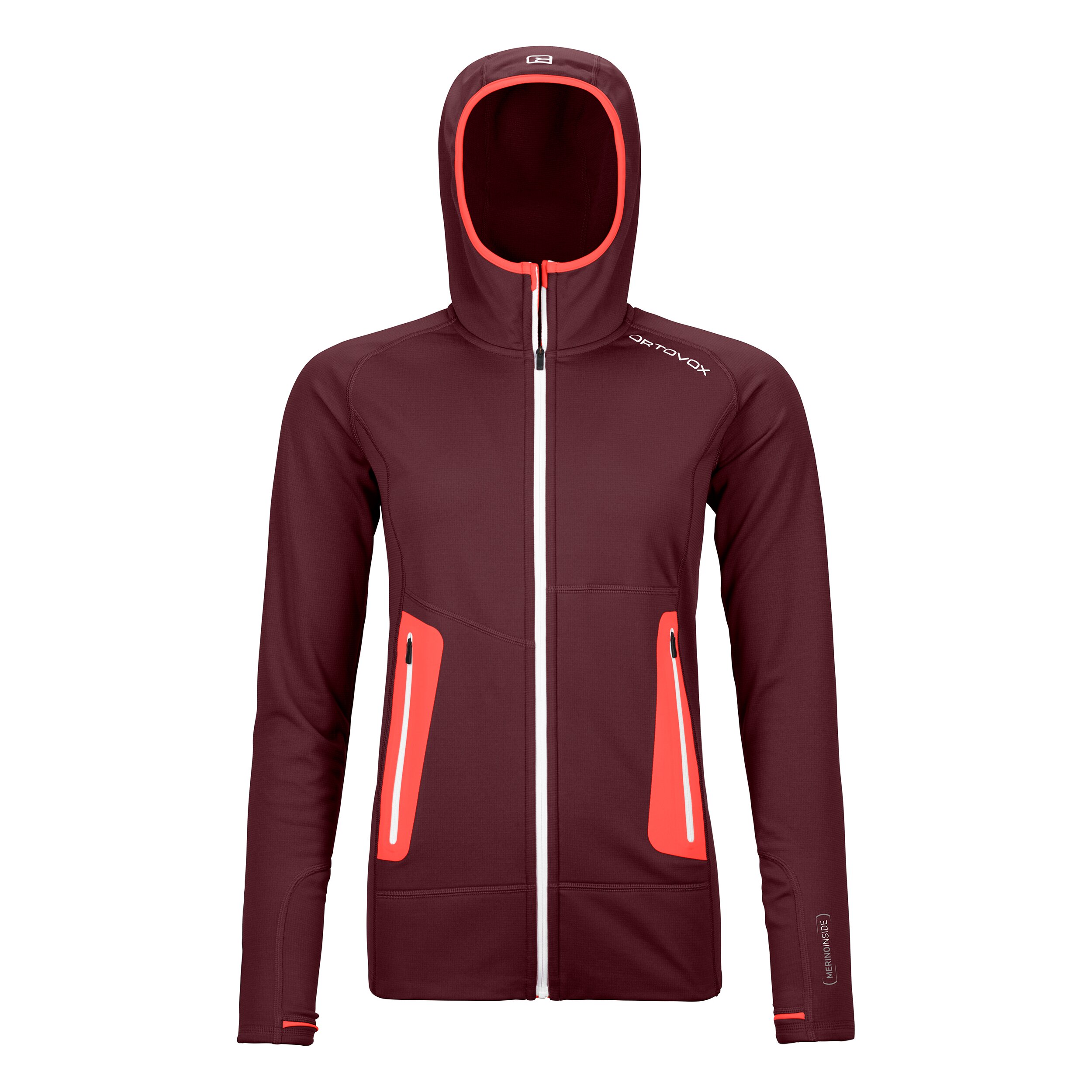 Ortovox dámská merino mikina Fleece Light Hoody W Barva: winetasting, Velikost: XS