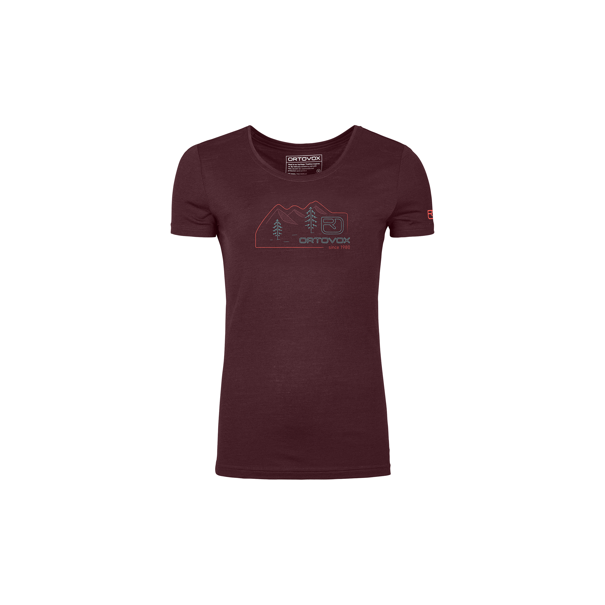 Ortovox dámské triko 140 Cool Vintage Badge T-shirt W Barva: winetasting, Velikost: M