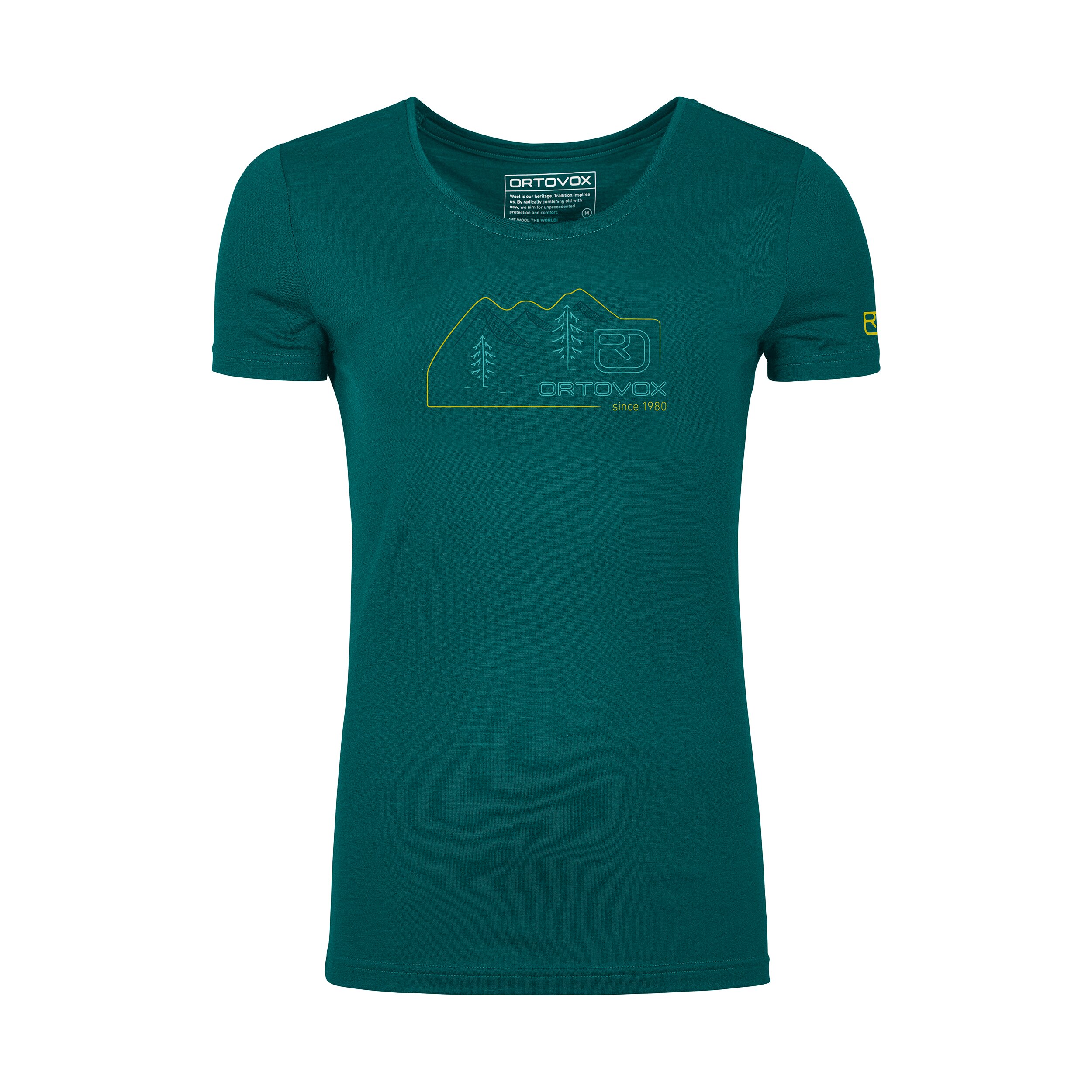 Ortovox dámské triko 140 Cool Vintage Badge T-shirt W Barva: pacific green, Velikost: M