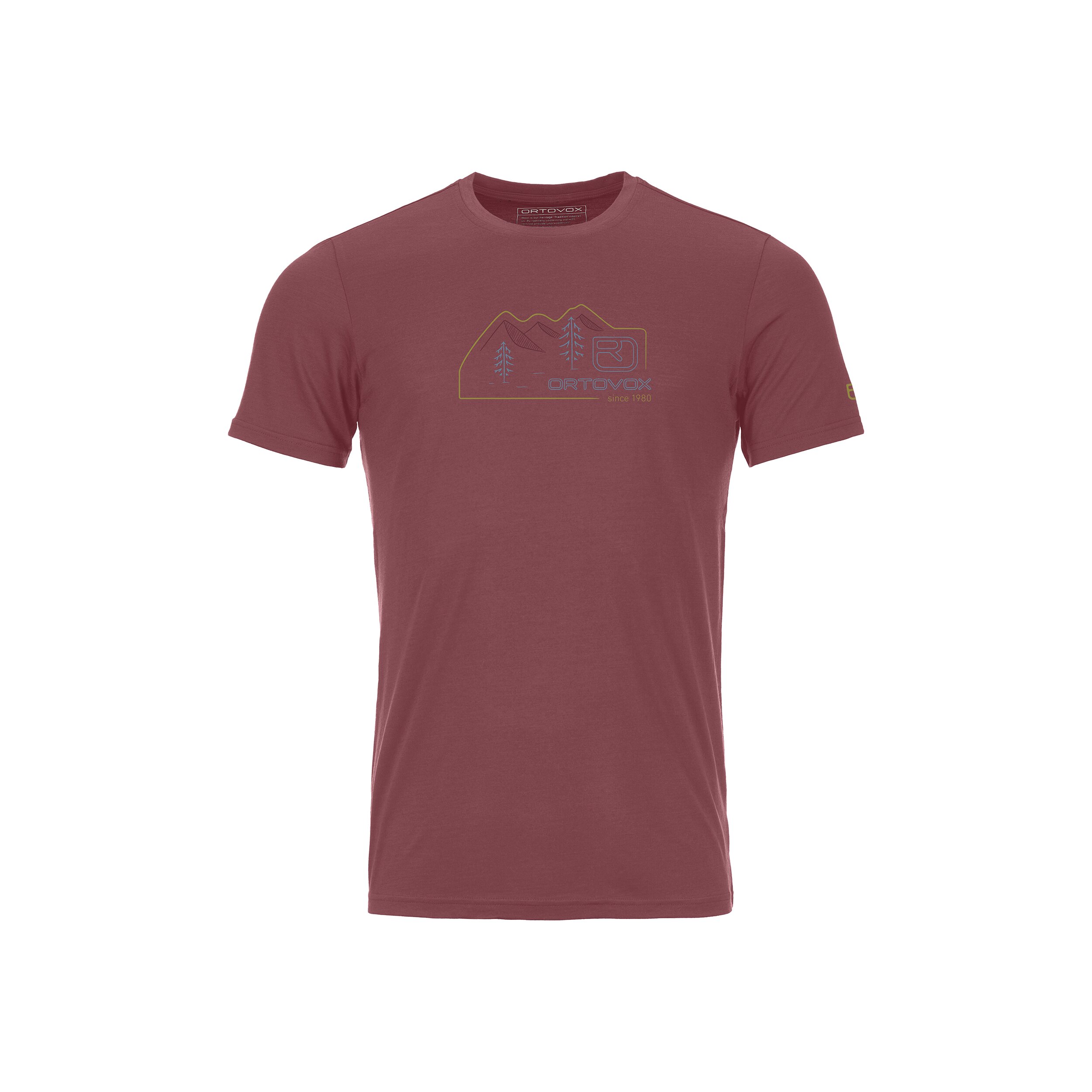 Ortovox pánské triko 140 Cool Vintage Badge T-shirt M Barva: mountain rose, Velikost: S