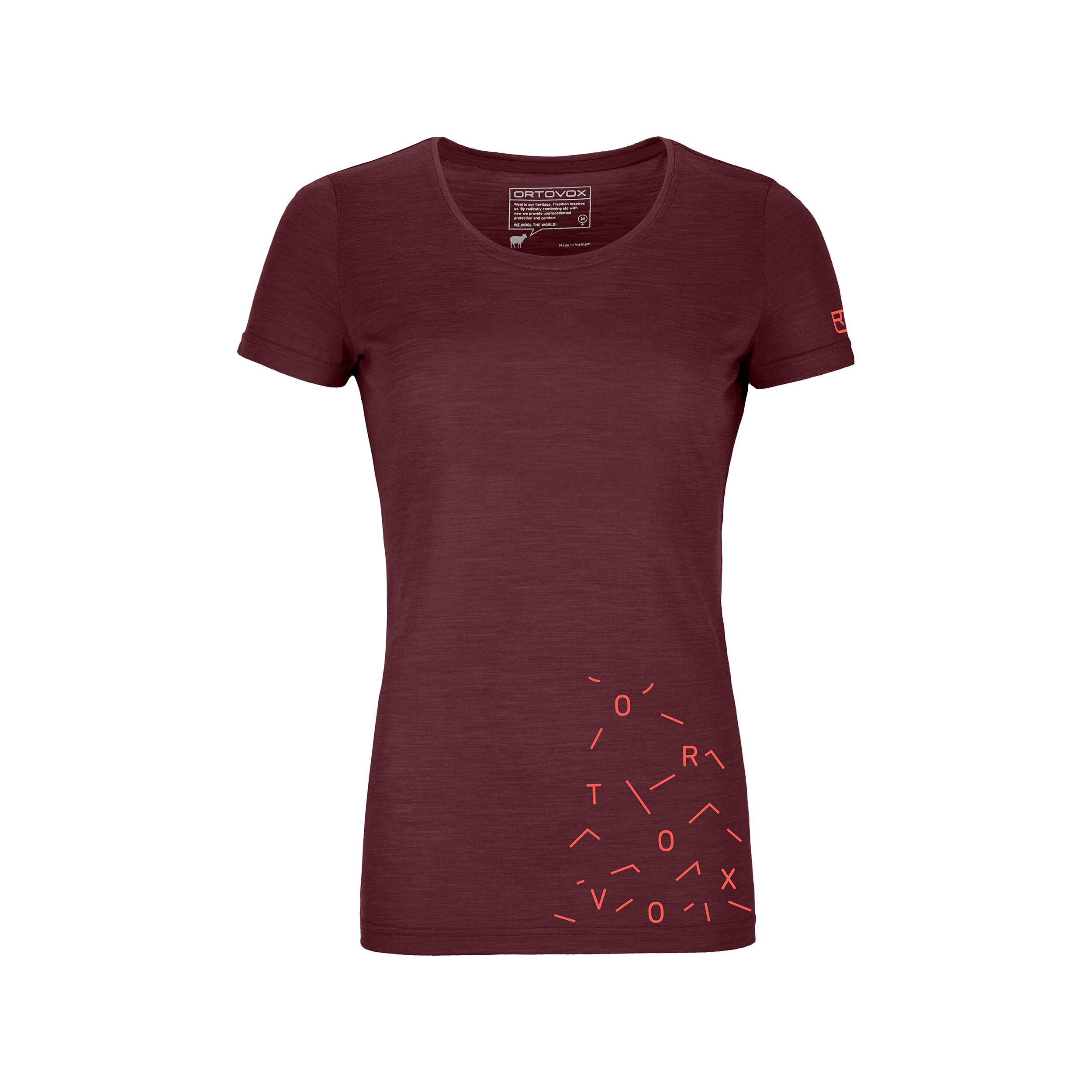 Ortovox dámské triko 150 Cool Lost T-shirt W Barva: winetasting, Velikost: L