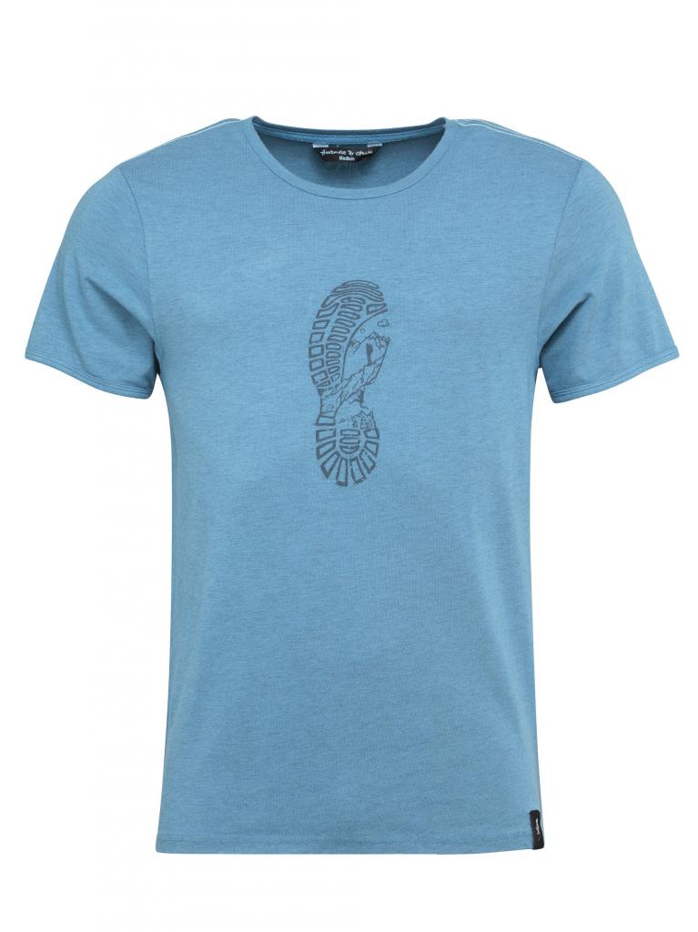 Chillaz pánské tričko Solstein Leave A Footprint Barva: blue melange, Velikost: L
