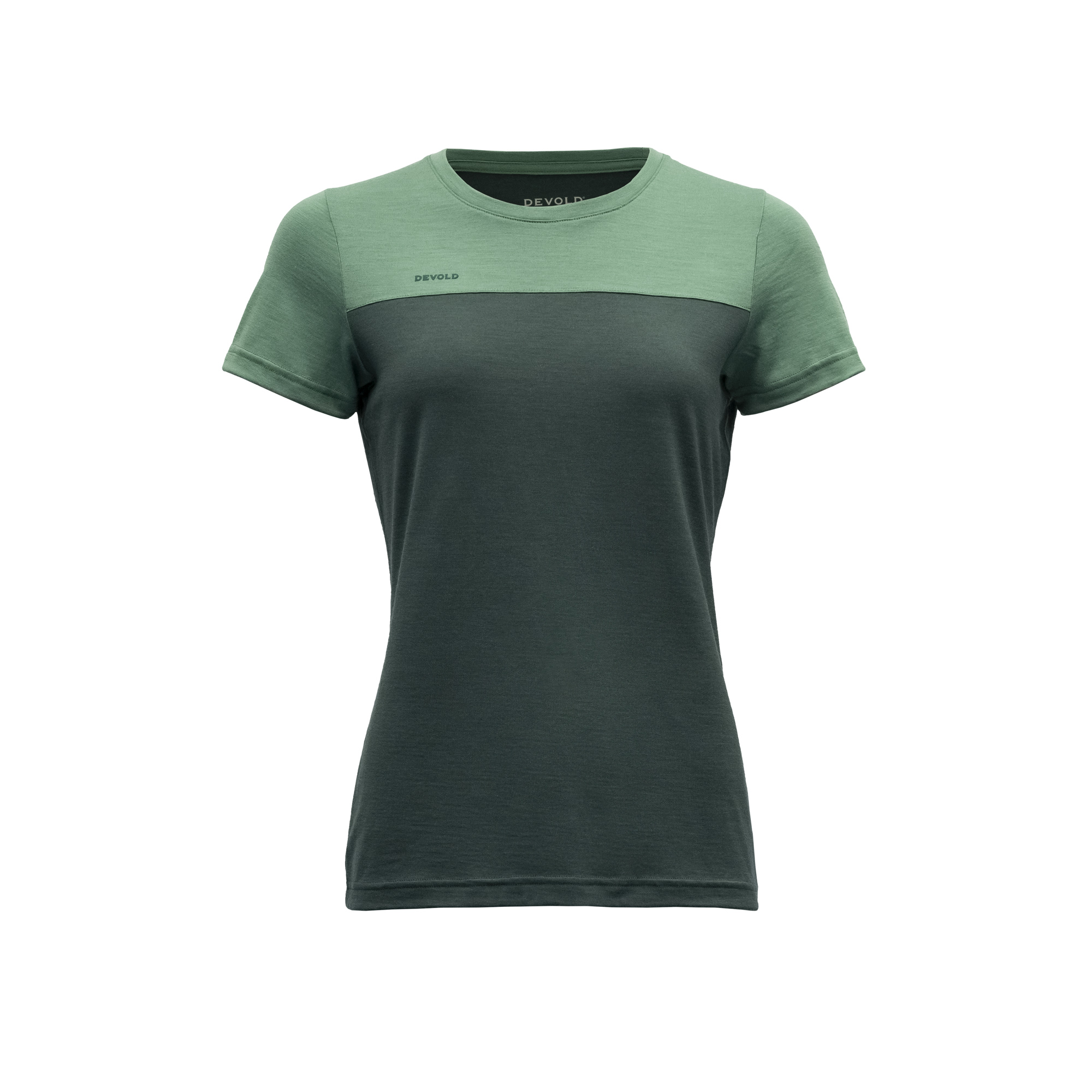Devold dámské triko s krátkým rukávem Norang Woman Tee Barva: Grass/Woods, Velikost: XL