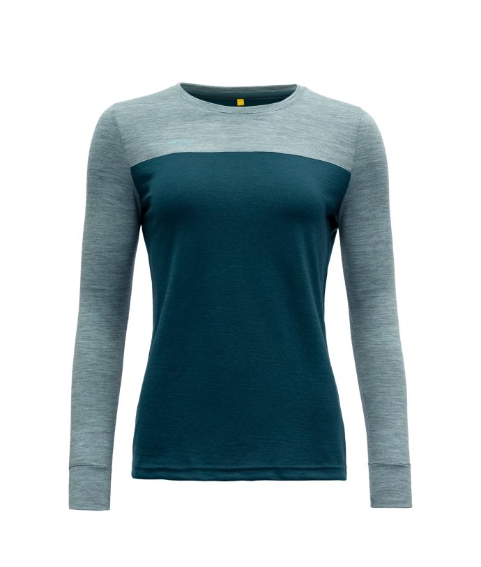 Devold dámské triko s dlouhým rukávem Norang Woman Shirt Barva: POND/CAMEO MELANGE, Velikost: M