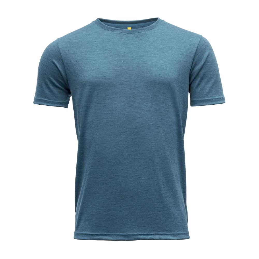 Devold pánské vlněné triko Eika Man Tee Barva: blue melange, Velikost: XL