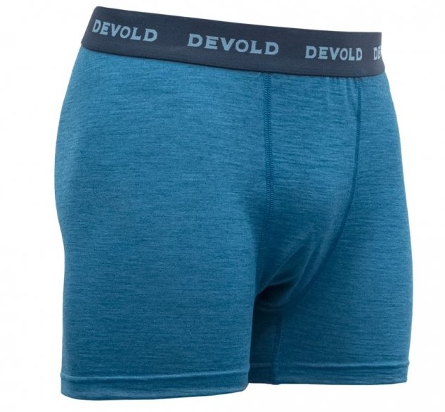 Devold pánské spodní prádlo Breeze Man Boxer Barva: blue melange, Velikost: M