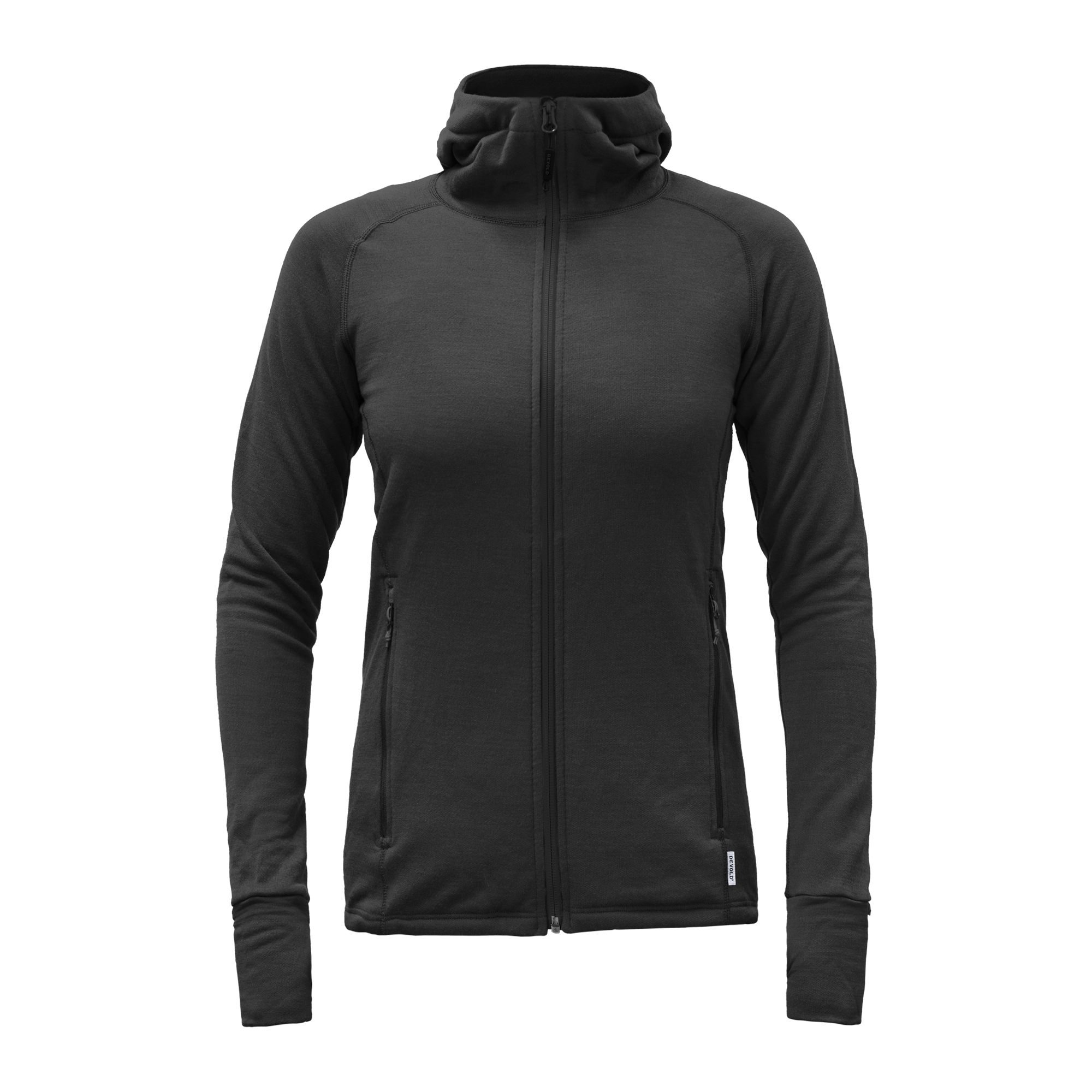 Devold dámská mikina s kapucí Nibba Merino Jacket Hoodie Barva: CAVIAR, Velikost: XS