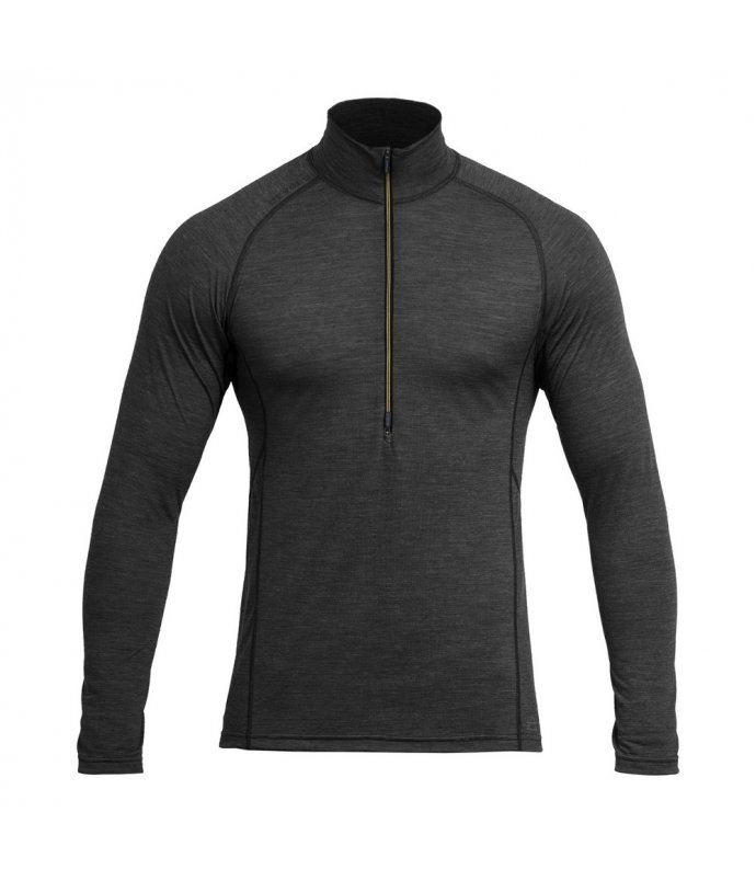 Devold pánské běžecké triko s dlouhým rukávem Running Man Zip Neck Barva: anthracite, Velikost: S