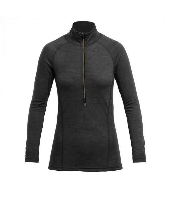 Devold dámské běžecké triko s dlouhým rukávem Running Woman Zip Neck Barva: anthracite, Velikost: XL
