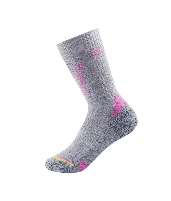Devold dětské ponožky Hiking Medium Kid Sock Barva: Grey melange, Velikost: 31-34