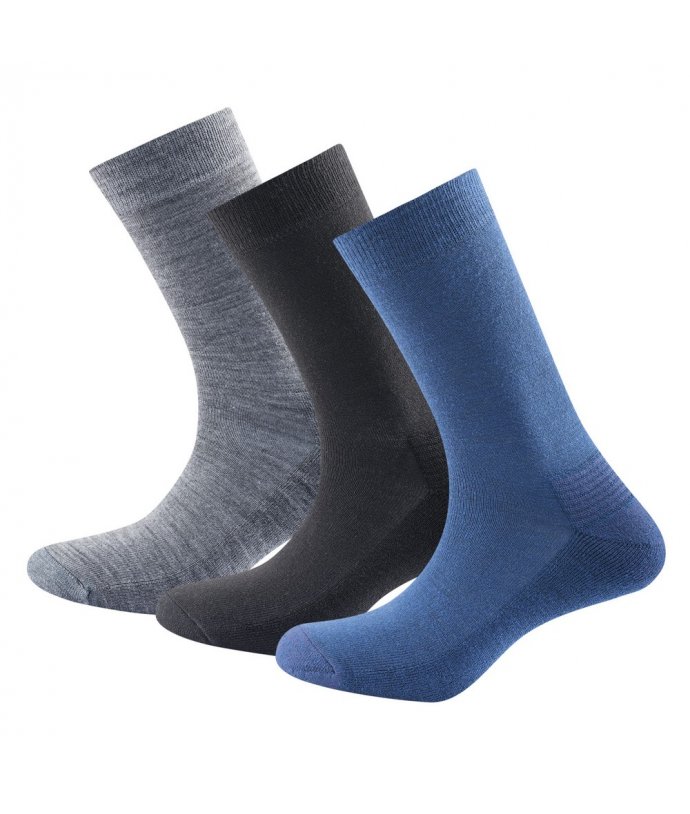 Devold univerzální ponožky Daily Medium Sock 3 pack Barva: INDIGO MIX, Velikost: 41-46