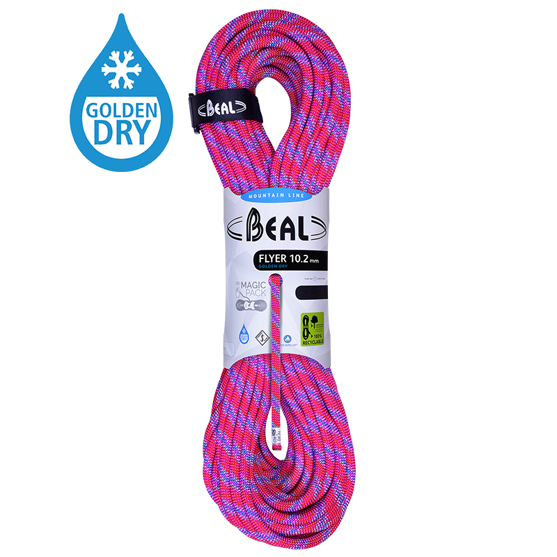 BEAL dynamické lano Flyer Golden Dry 10.2mm 60 m