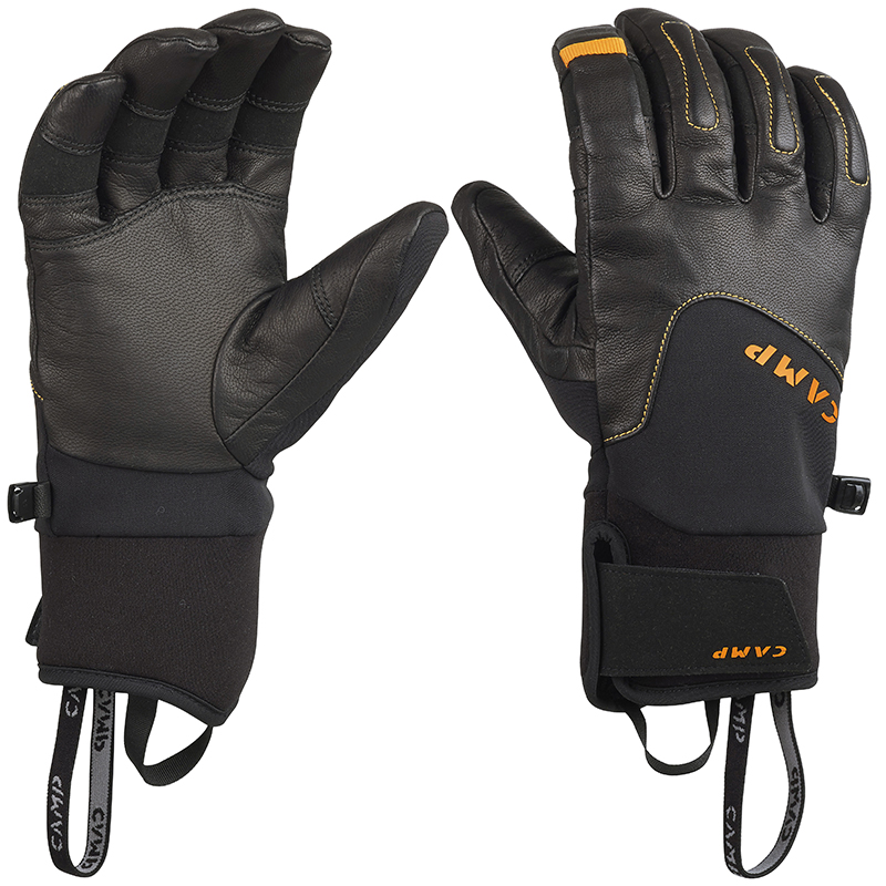 Camp rukavice pro lezení v ledu Geko Guide Barva: Black / Orange, Velikost: S