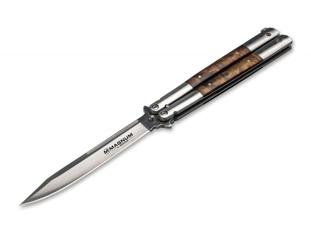 Böker nůž Magnum Balisong Large Wood 06EX405