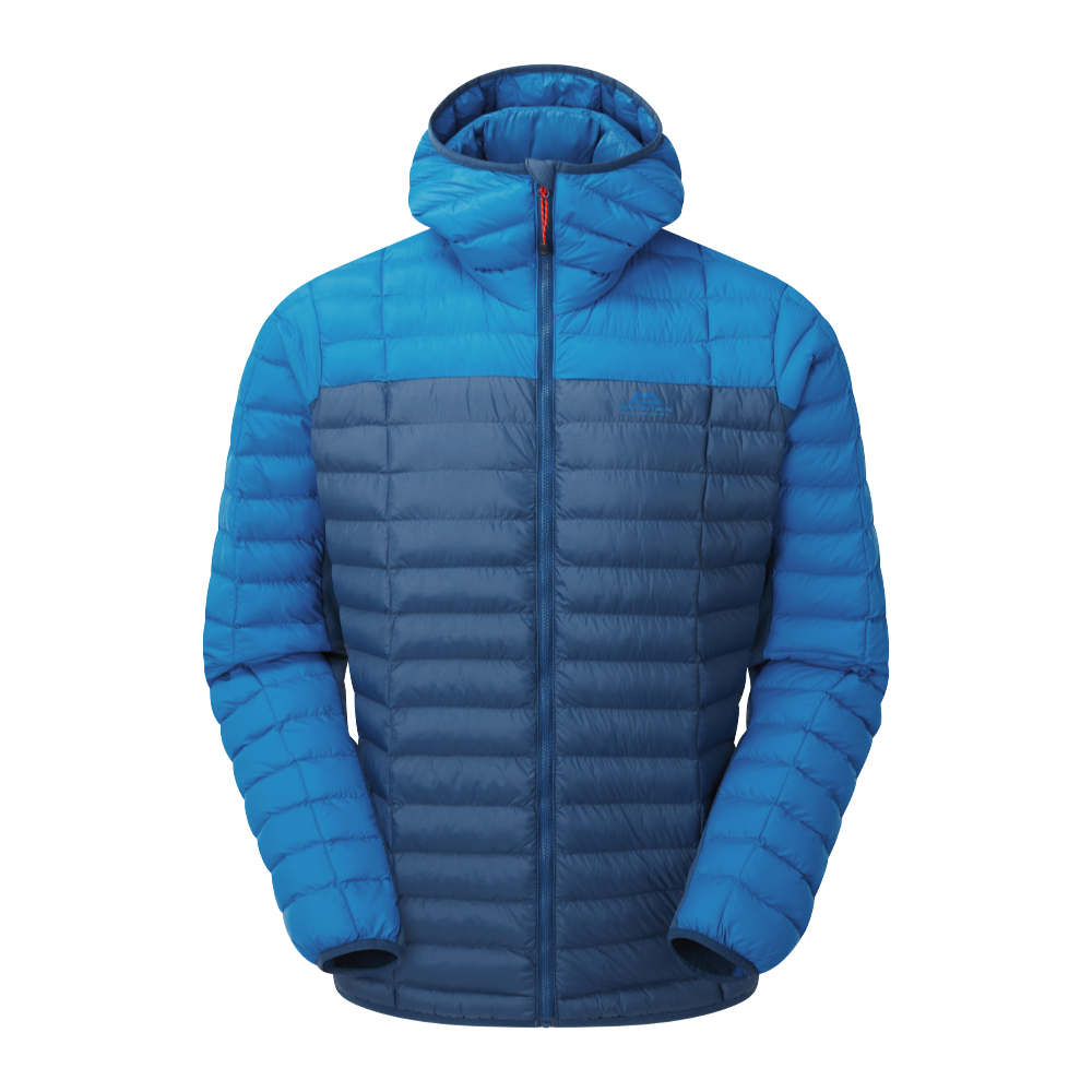 Mountain Equipment pánská zateplovací bunda Particle Hooded Jacket Barva: Majolica/Mykonos, Velikost: L