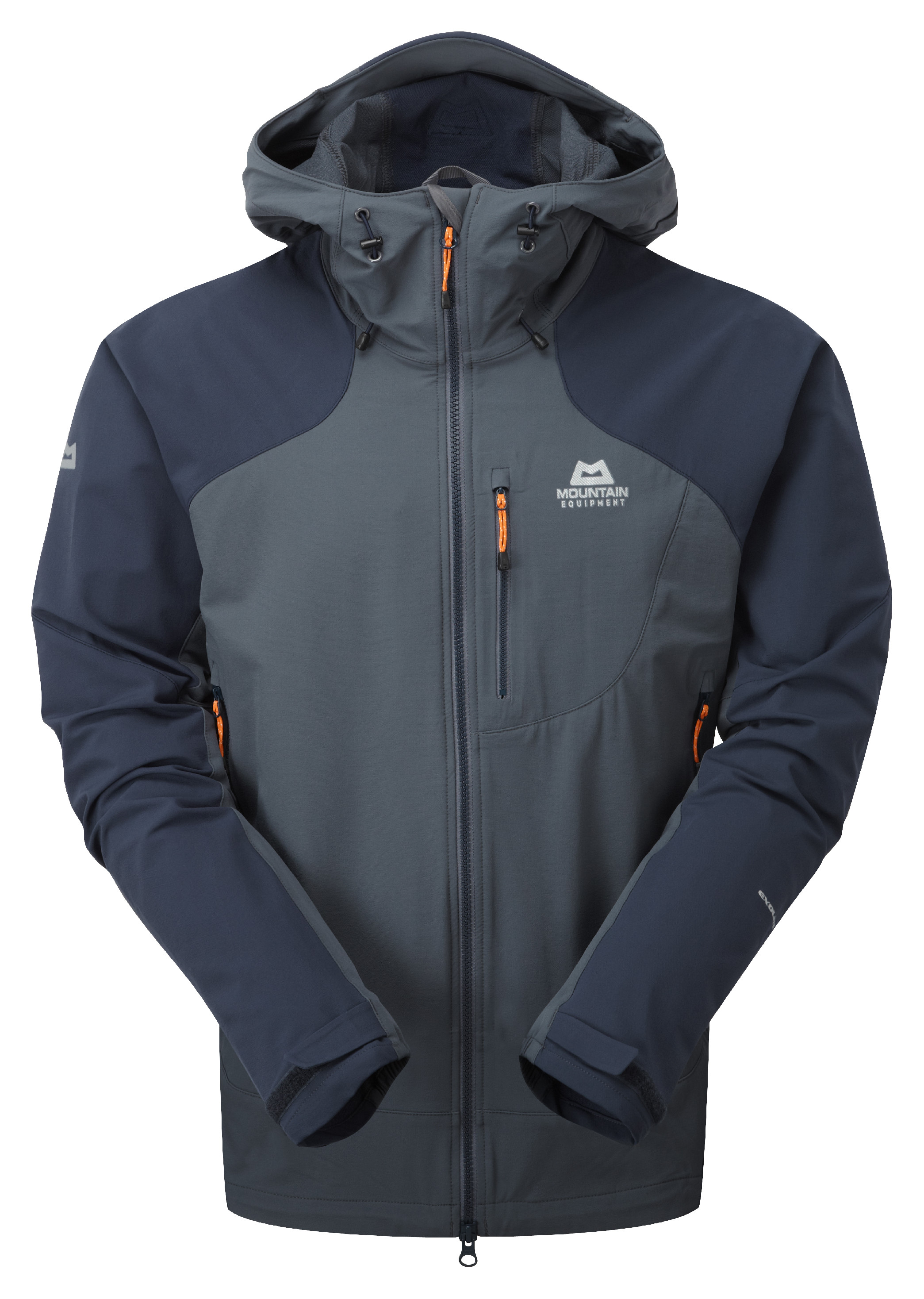 Mountain Equipment pánská softshellová bunda Frontier Hooded Jacket Barva: Ombre Blue/Cosmos, Velikost: XL