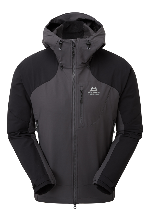 Mountain Equipment pánská softshellová bunda Frontier Hooded Jacket Barva: Anvil Grey/Black, Velikost: M