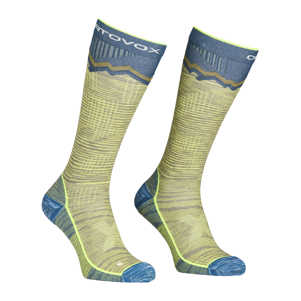 Ortovox pánské ponožky Tour Long Socks M Barva: green moss, Velikost: 39/41