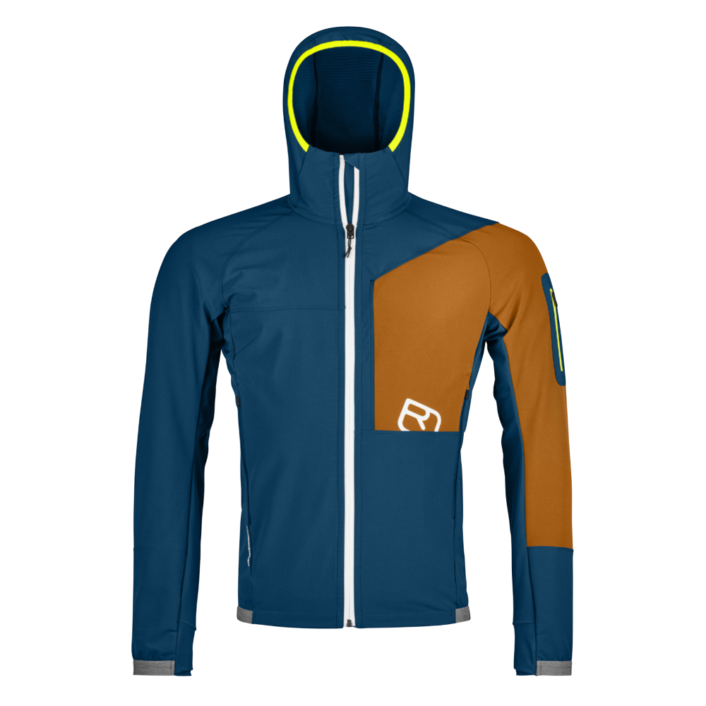 Ortovox pánská softshellová bunda Berrino Hooded Jacket M Barva: petrol blue, Velikost: XL