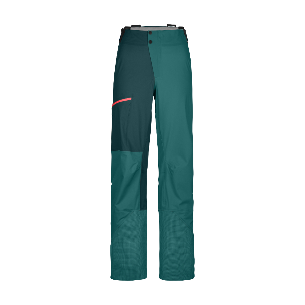 Ortovox dámské nepromokavé kalhoty 3L Ortler Pants W Barva: pacific green, Velikost: XL