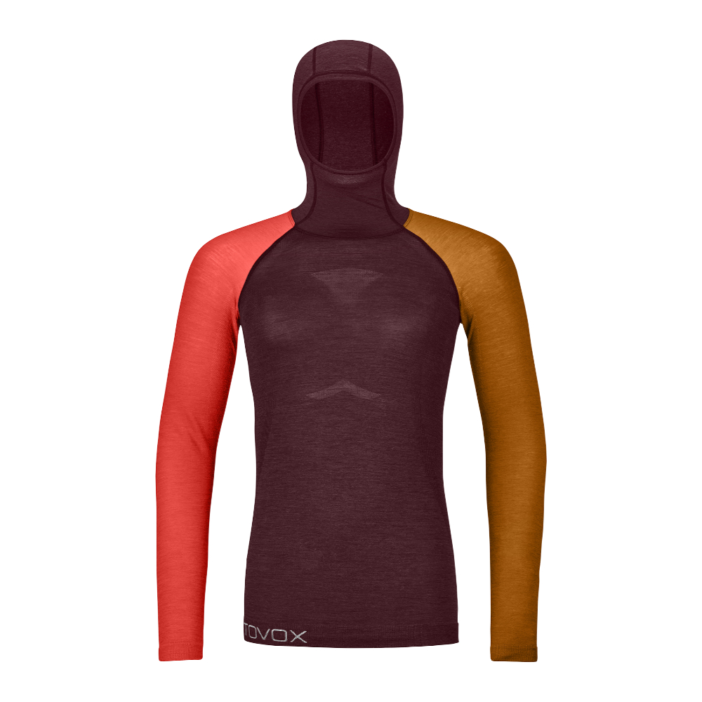 Ortovox dámské merino triko 120 Competition Light Hoody W Barva: winetasting, Velikost: XL