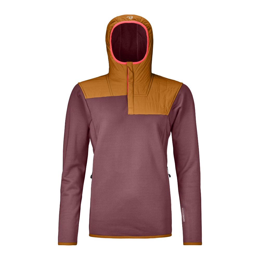 Ortovox dámská merino mikina Fleece Plus Anorak W Barva: mountain rose, Velikost: S