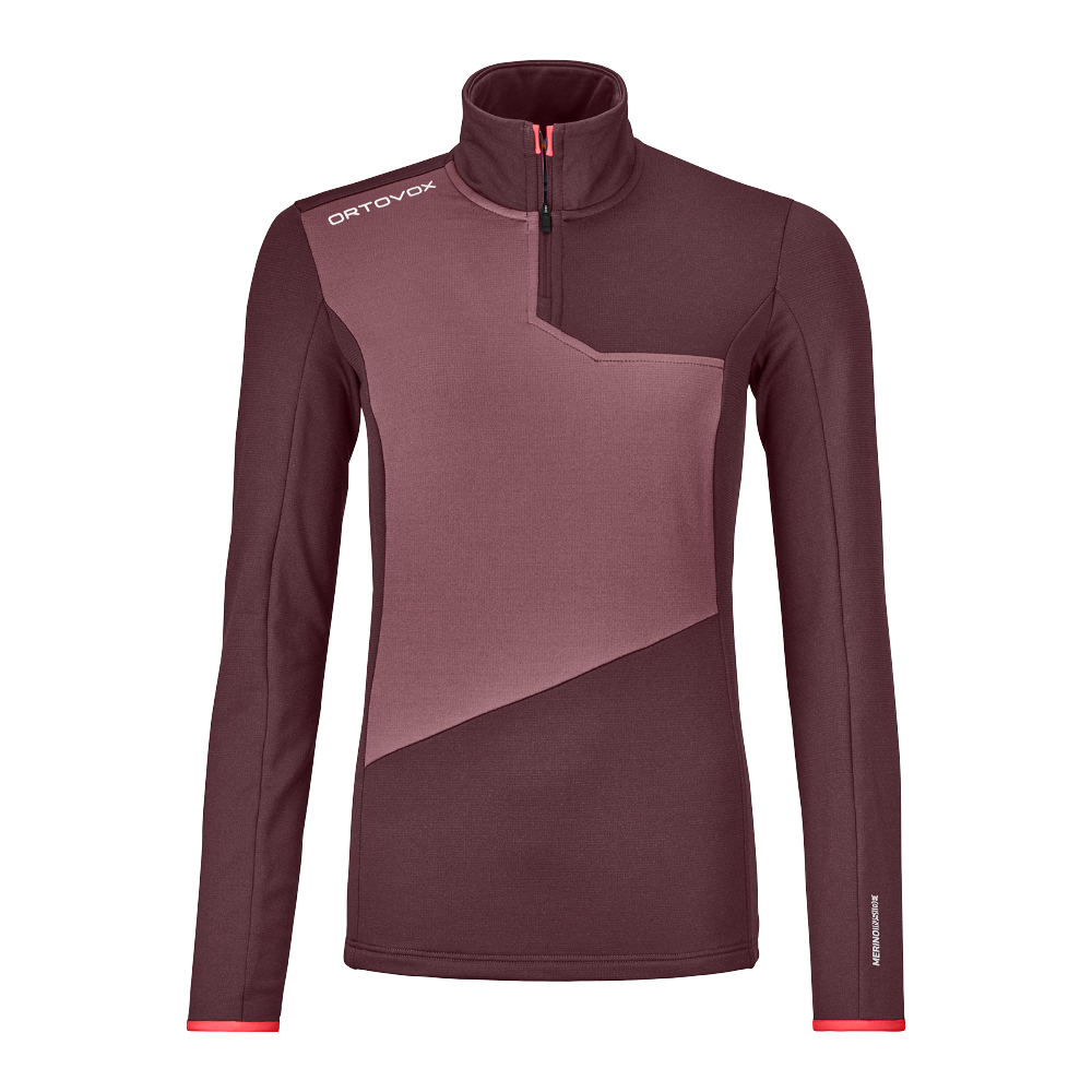 Ortovox dámská merino mikina Fleece Light Zip Neck W Barva: winetasting, Velikost: S