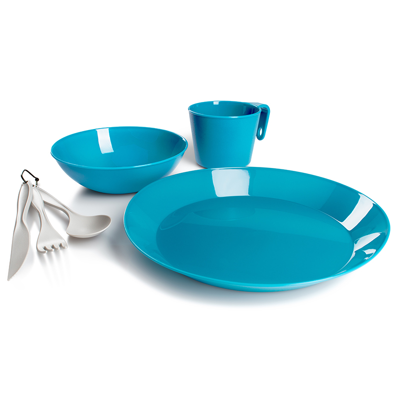 GSI Outdoors jídelní sada Cascadian 1 Person Table Set Barva: sky blue