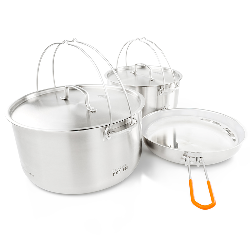 GSI Outdoors sada nádobí Glacier Stainless Troop Cookset 5l + 8,5l