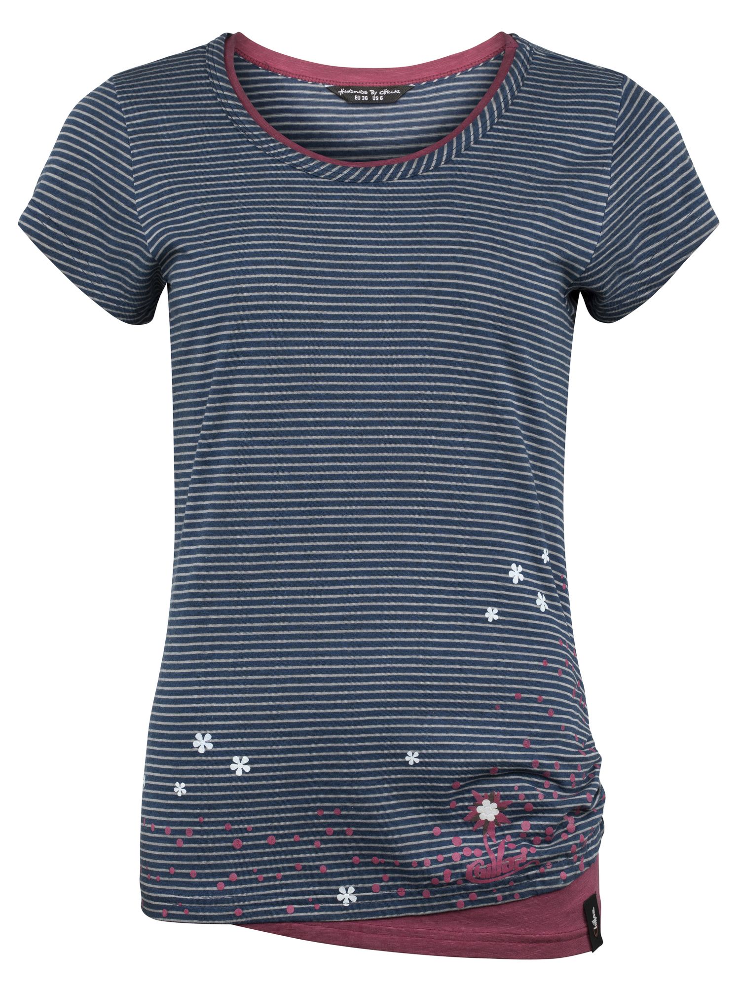 Chillaz dámské tričko Fancy Little Dot Barva: indigo blue stripes washed, Velikost: 40