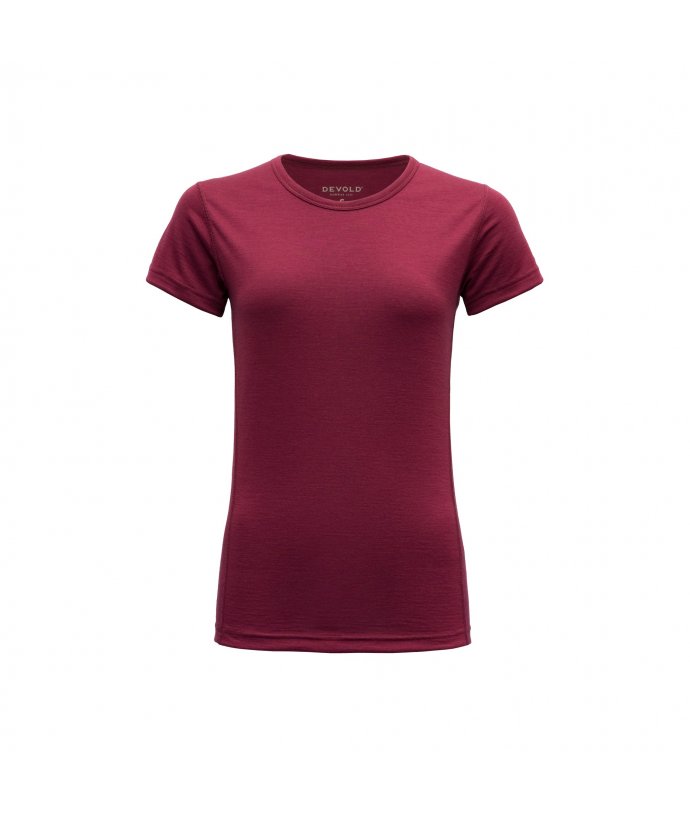 Devold dámské vlněné triko Breeze Woman T Shirt Barva: beetroot, Velikost: M